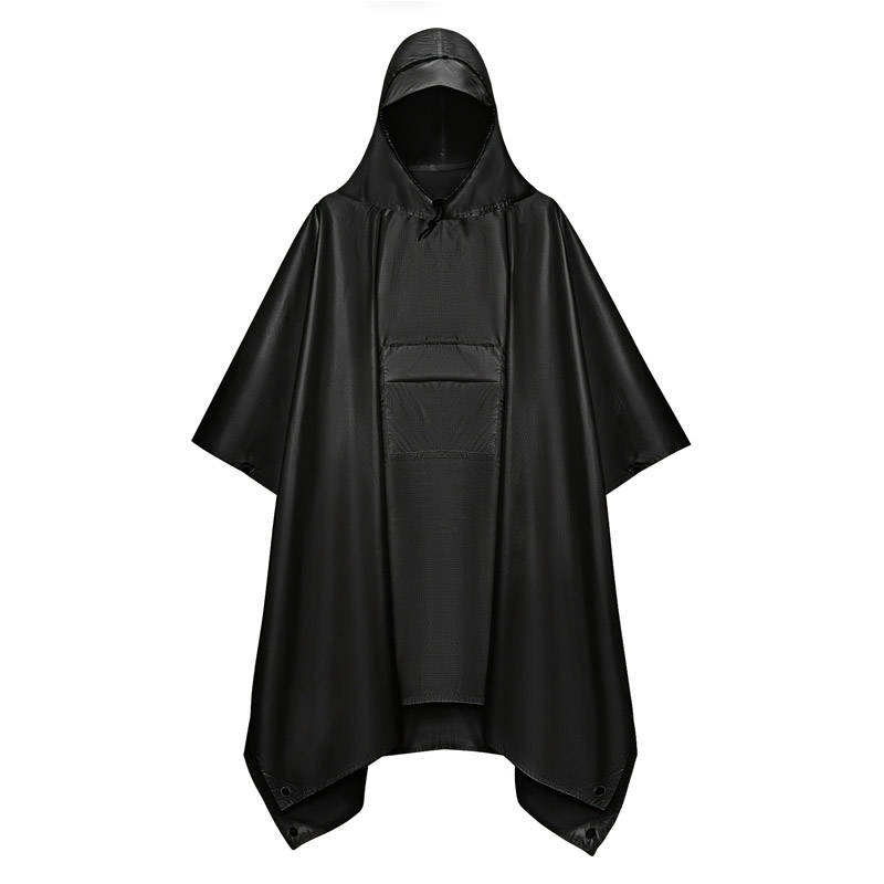 Camping Rain Poncho - 3 in 1 Multifunctional Tactical Rain