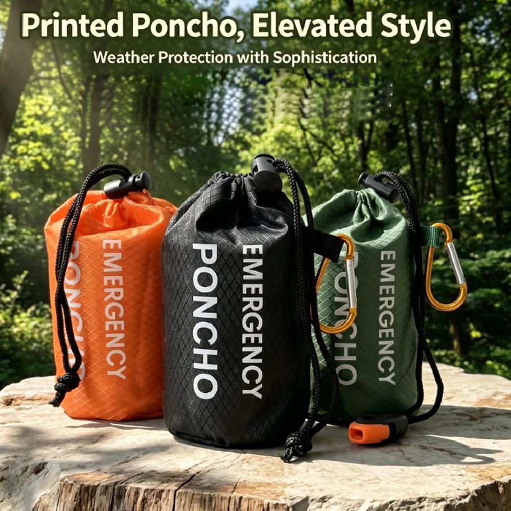 Portable Emergency Rain Poncho - đánh giá và giá Camping Rain Poncho