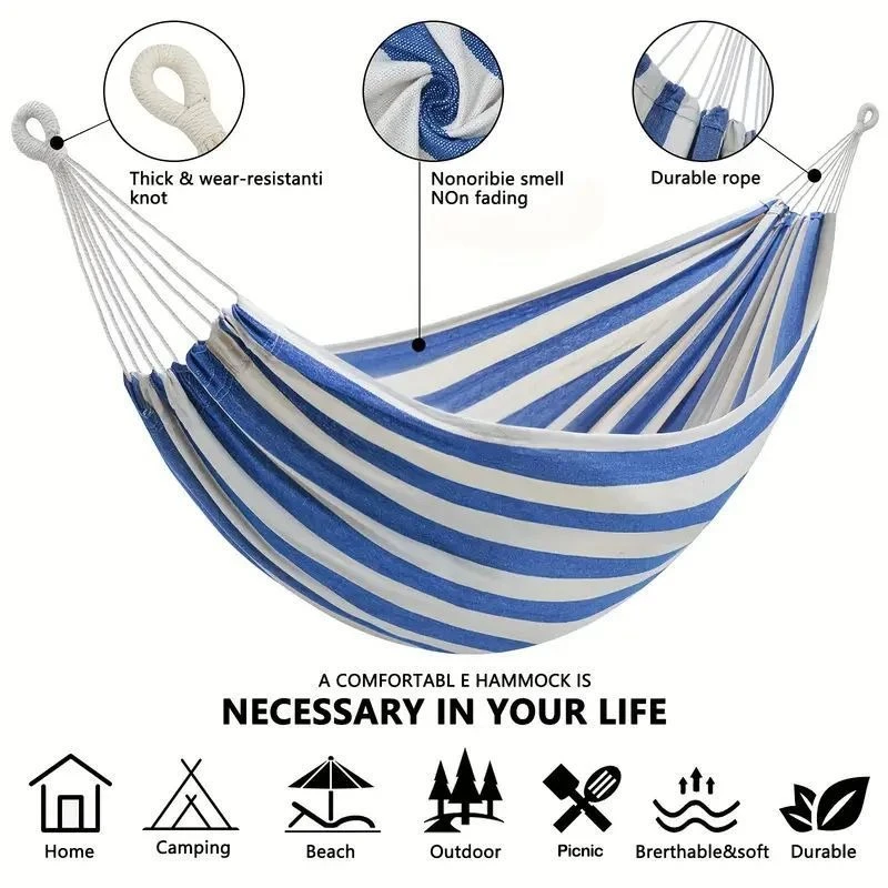 Canvas No Wooden Stick Hammock - đánh giá và giá Bed Outdoor Camping