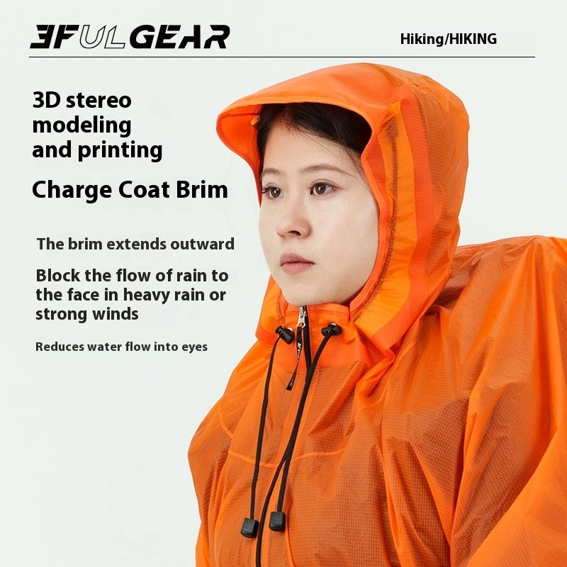 3F UL GEAR Zipper Raincoat 15D - đánh giá và giá Camping Rain Poncho