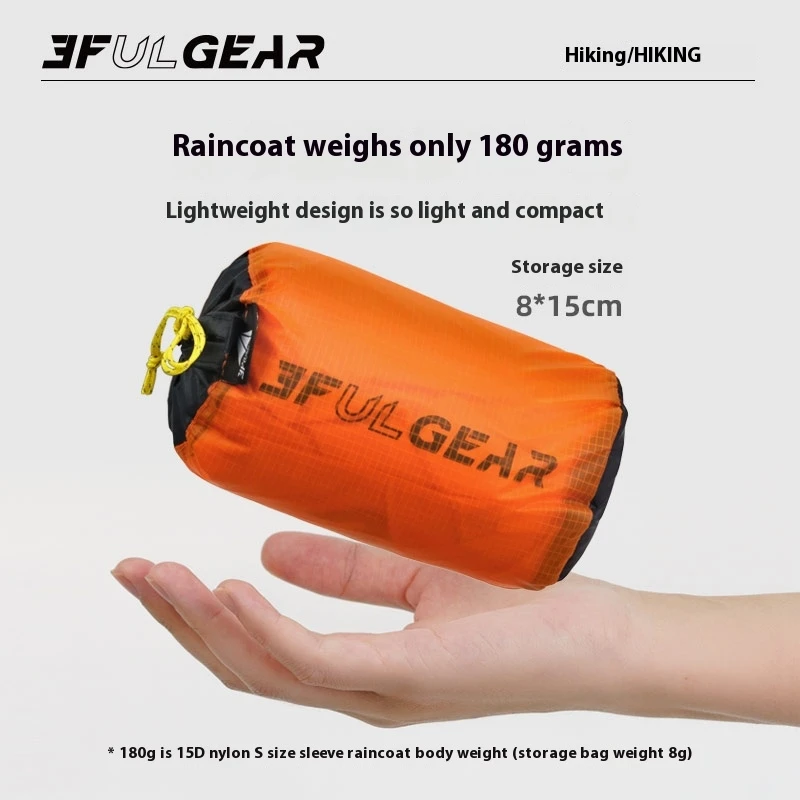 3F UL GEAR Zipper Raincoat 15D - đánh giá và giá Camping Rain Poncho