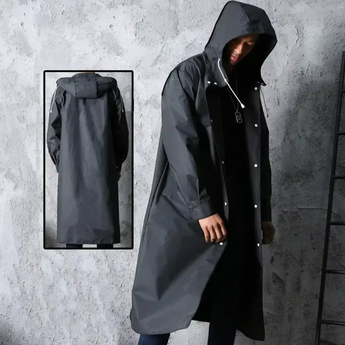 Fashionable Waterproof Hooded  - đánh giá và giá Camping Rain Poncho