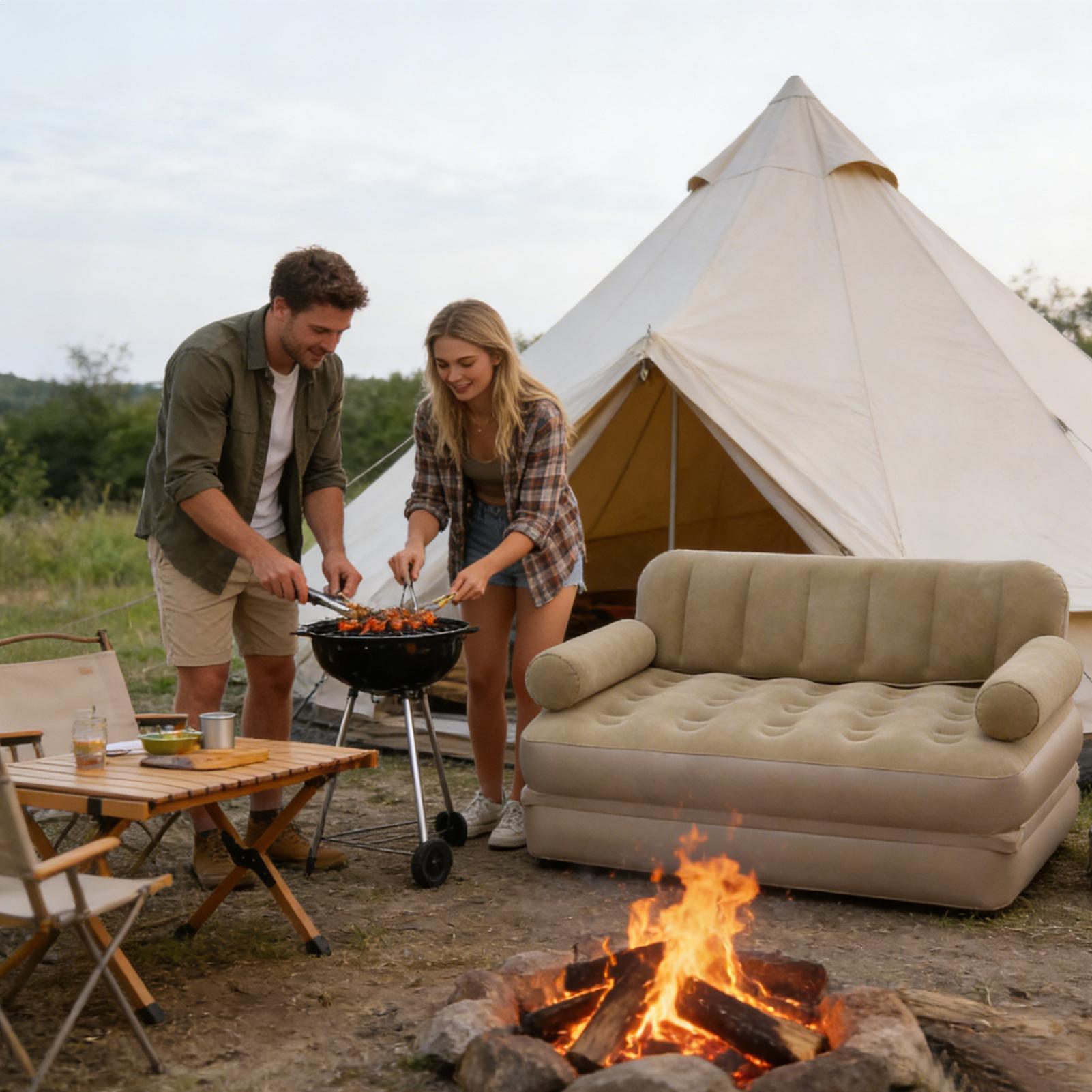 Air Sofa With Air Pump Folding - đánh giá và giá Bed Outdoor Camping
