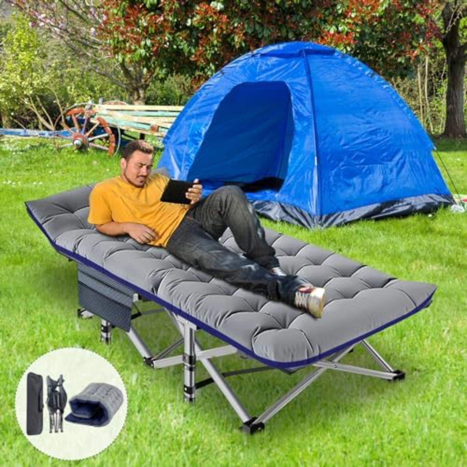 32'' XXL Camping Cot for Adult - đánh giá và giá Bed Outdoor Camping