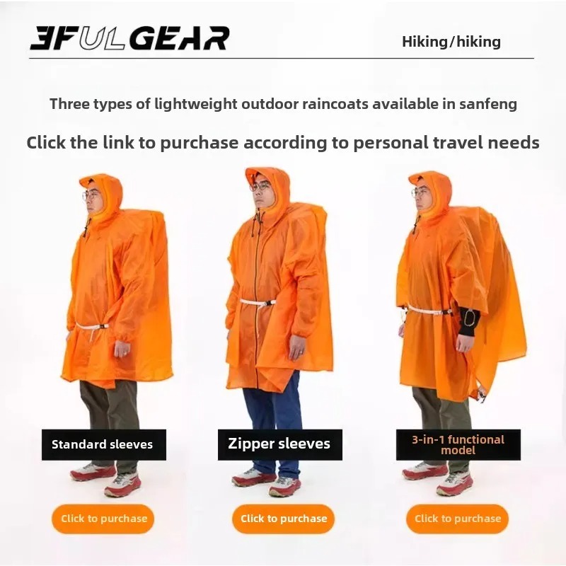 Ultralight Rain Poncho 3F UL G - đánh giá và giá Camping Rain Poncho
