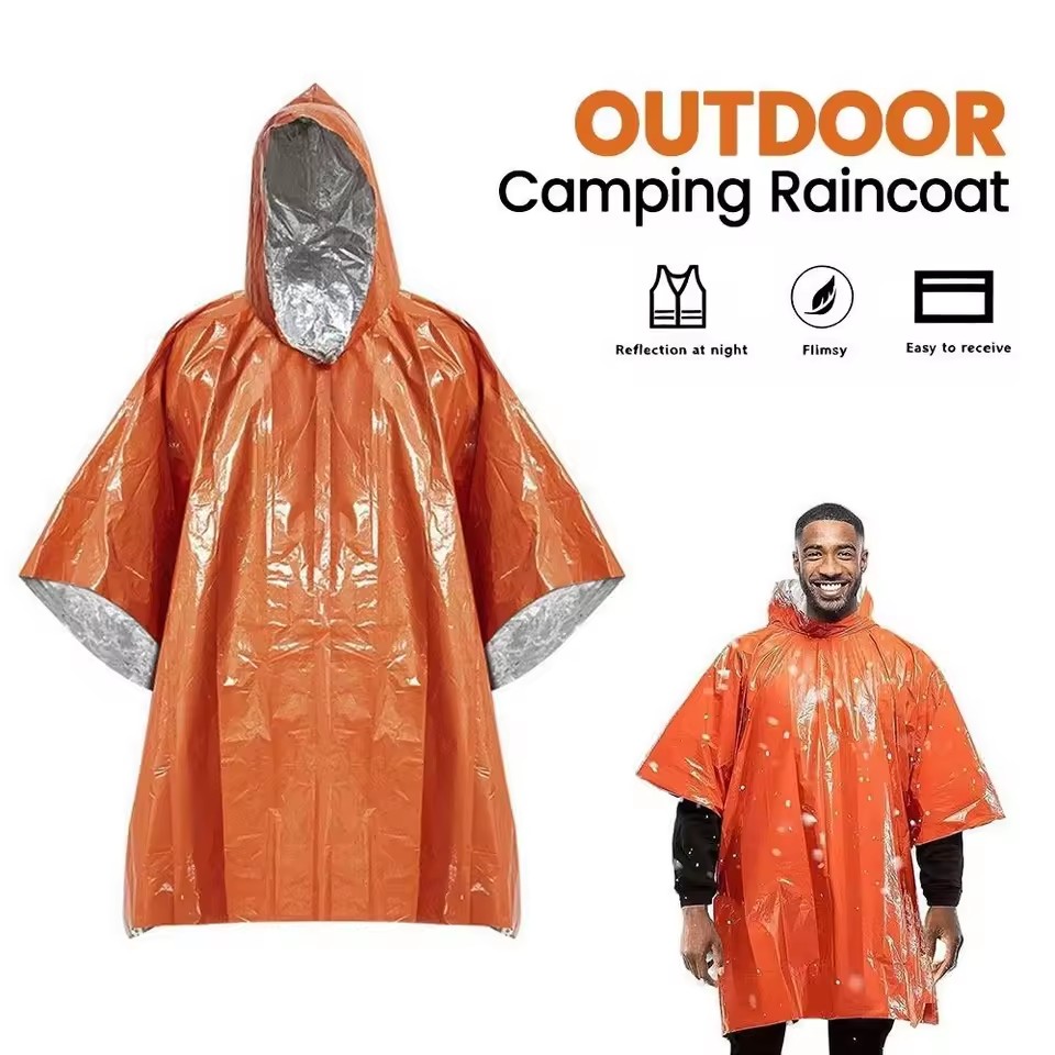 1Pc/2Pcs Emergency Rain Poncho - đánh giá và giá Camping Rain Poncho