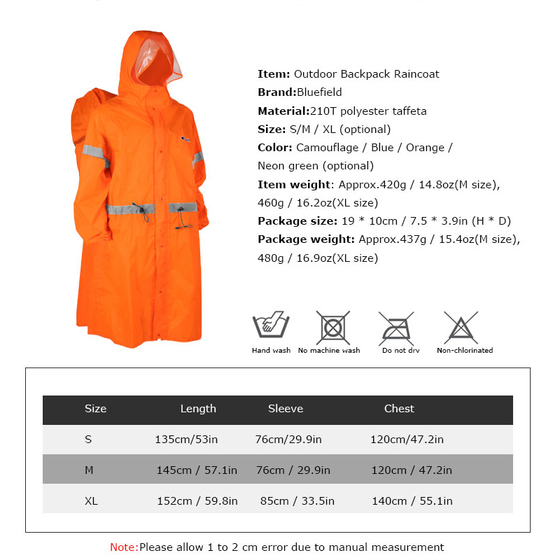 Unisex Phản Quang Ngoài Trời L - đánh giá và giá Camping Rain Poncho