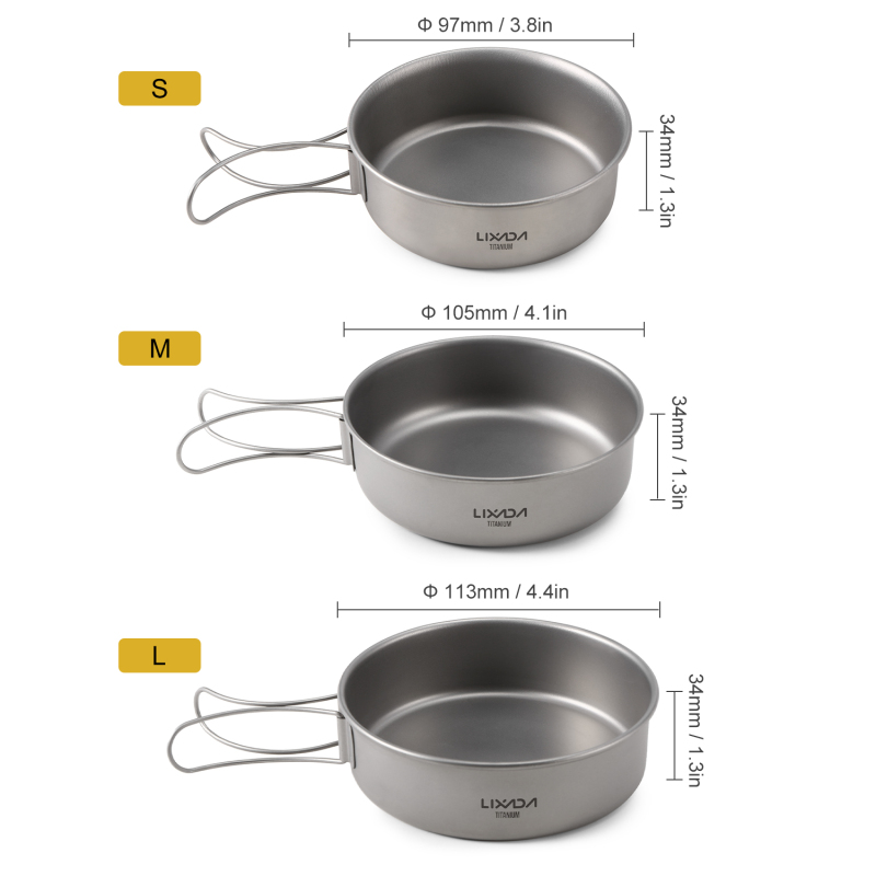 Lixada Titanium Bowls Ultralig - đánh giá và giá Outdoor Camping Dining Set